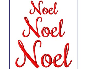 Christmas Embroidery Design Bundle - Noel - 3 sizes - Instant Download - Digital File