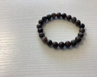 Yooperlite Bracelet, 6mm Natural Gemstone Beads (7" Stretch)