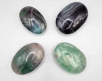 FLUORITE Palm Stone (one)