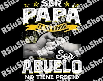 Rolig farfar huvtröja, PNG för farfar, Ser Papa Es Un Honor Ser Abuelo No Tiene Precio Spanska Ladda ner Digital