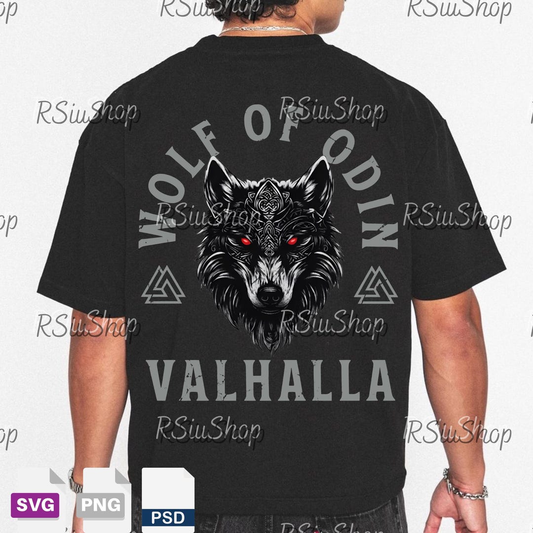 Wolf of Odin Valhalla PNG Svg Digital File, Norse Viking Clipart ...