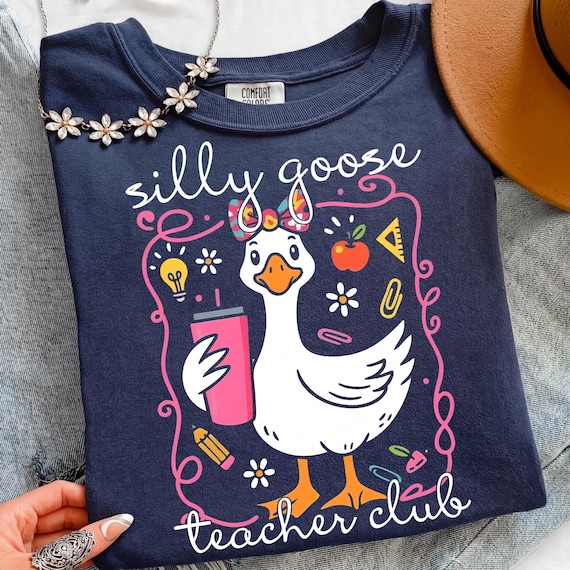Silly Goose Teacher Club PNG, Whimsical School Digital Download, Instant Download