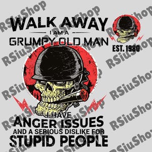Personalized I Am Grumpy Old Man Generation X Digital Download, Gen X Walk Away PNG, Generation X Design, Full Colors PNG