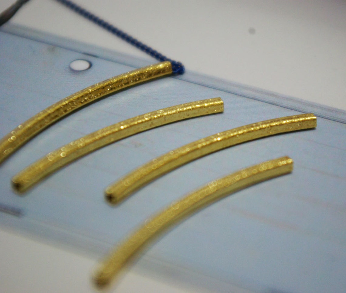 Gold Square Tubing Pendant size 3.5cm /h X 1.5 Mm/w Etsy