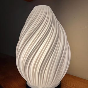 Modern Twisted Flame Table Lamp: Soft White Ambient Light