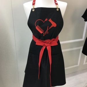 Custom Salon Uniform Set with Embroidery, Professional Apron and Client Cape, Personalized Hairdresser Outfit, Spa and Beauty Salon Workwear