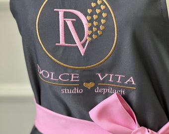 Hair Stylist Apron with Pockets, Long Waterproof Hairdressing Apron for Salon, Professional Workwear for Barber, Gift for Hairstylist