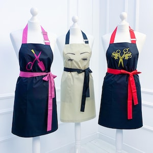 Personalized work apron, Restaurant staff apron with custom print, Waterproof apron with your text, Personalized gift for hairdressers