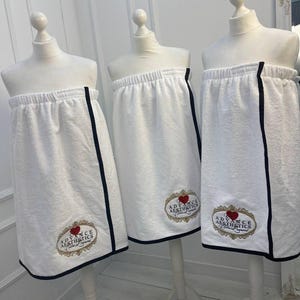 Spa towel wrap with your logo, Custom terry fabric spa wrap, Personalized gift for salon, Womens spa wrap towel, Monogram towel wrap for spa
