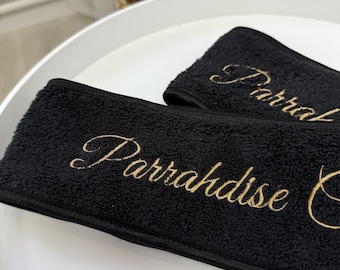 Lash Tech Headband with Custom Embroidery, Facial Spa Headband for Clients, Personalized Esthetician Head Wrap, Terry Cloth Headband
