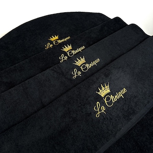 Custom embroidered towels for beauty salon, Beauty salon logo towel, Personalized beauty towel, Hairdresser cotton towel, Branding spa towel