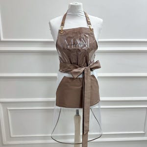 PVC apron, custom logo waterproof apron for hair colorist artist, hair stylist apron, personalized hairdresser apron, beauty salon apron