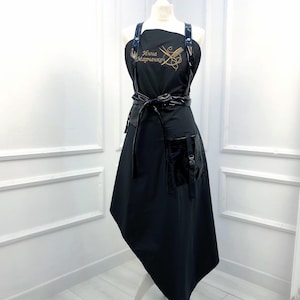 Salon Asymmetrical Apron for Hair Stylist, Waterproof Work Apron with Logo, Adjustable Barber Apron for Women, Custom Beauty Salon Uniform