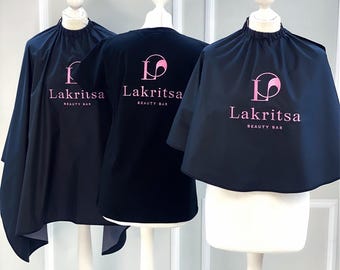 Custom Salon Cape and T-Shirt Set, Personalized Stylist Uniform with Logo, Barber Shop Apparel, Hairdresser Workwear, Beauty Salon Gift