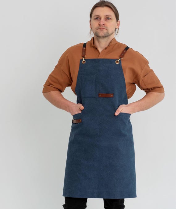 Grembiule personalizzato per uomo, grembiule con nome ricamato