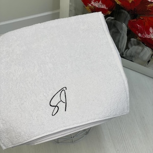 Handdoeken met aangepast logo voor salon, gepersonaliseerde geborduurde handdoeken, zachte handdoeken van natuurlijke stof voor spa of schoonheidsstudio, branding handdoeken cadeauset