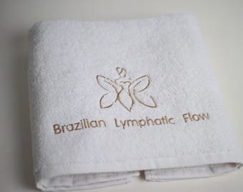Personalized beauty salon logo towel, Organic cotton towel, Hairdresser cotton towel, Branding towels, Custom embroidered towels, Bulk gifts