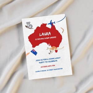 Australia Going Away Invitation | Aussie Party Template | Editable Canva Invite