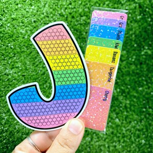 Letra J para pintar con pegatinas, colorear por números, pintura con diamantes, kit de calcomanías para hacer uno mismo, rompecabezas con purpurina holográfica, ejercicios interactivos con píxeles, alfabeto
