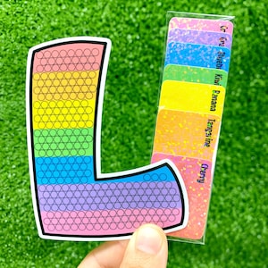 Letra L Pintura por Adesivos Cor por Números Diamante Arte Pintura DIY Decalque Kit Holo Glitter Artesanato Quebra-cabeça Interativo Pixel Brocas Alfabeto