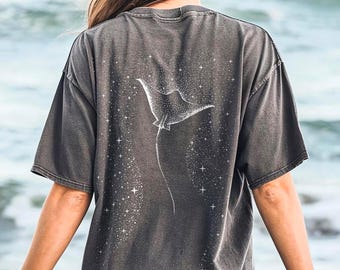 Manta Ray Shirt, Comfort Colors® Stingray T-shirt For Ocean Lover, Coconut Girl Shirt, Sea Life Tshirt, Marine Biologist Gifts, Diving Shirt