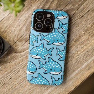 Whale Shark Kawaii Phone Case Cover For iPhone 16 15 14 13 12 Pro Max Case - Samsung Galaxy S25 S24 S23 S22 Ultra, Shark Lovers Phone Case