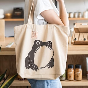 Antique Vintage Matsumoto Hoji Frog Canvas Poster Japanese, Frog Fishing Paintin