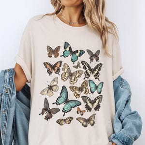 Vintage Butterfly Moth T-Shirt: Cottagecore Comfort Colors Tee