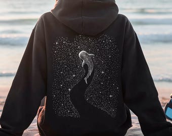 Whale Shark Hoodie For Ocean Lovers Gift  For Diving Girl Zip Up Hooded Sweatshirt Coconut Beachy Girl Hoodie Sea Animals Shirt Diving Lover