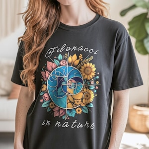 Fibonacci T-Shirt for Math and Nature Lovers Unique Design Featuring Fibonacci Sequence Perfect Gift for Nature Enthusiasts and Math Geeks