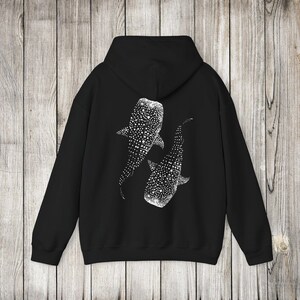 Whale Shark Hoodie, Pullover Or Zip Up, Sweatshirt For Ocean Lovers Gift, Diving Girl Hoodie, Coconut Beachy Girl Sweater, Sea life Gifts Black