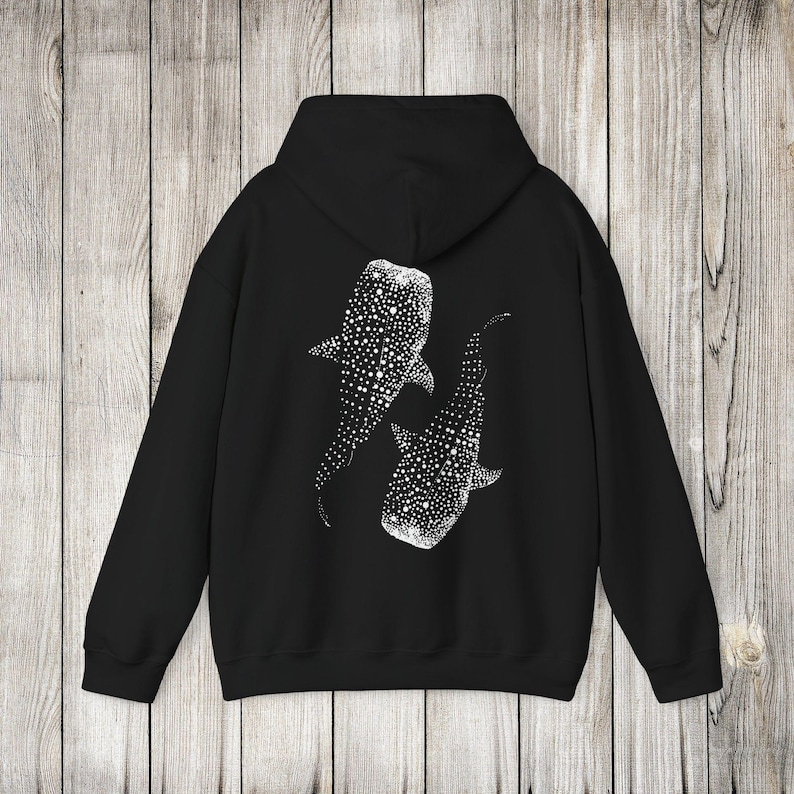 Whale Shark Hoodie, Pullover Or Zip Up, Sweatshirt For Ocean Lovers Gift, Diving Girl Hoodie, Coconut Beachy Girl Sweater, Sea life Gifts Black