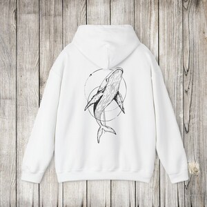 Wal Hoodie Ozean-Liebhaber-Geschenk für Sea Life Diving Girl Sweatshirt Zip Up Hoodie Kokosnuss Mädchen Geburtstagsgeschenk Beachy Pullover für Walliebhaber White