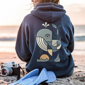 Whale Hoodie, Ocean Lovers Gift,  Sea Life Sweatshirt, Coconut Girl Birthday Gift, Marine Biologist Gift  Whale Lover Hoodie Save the Whales