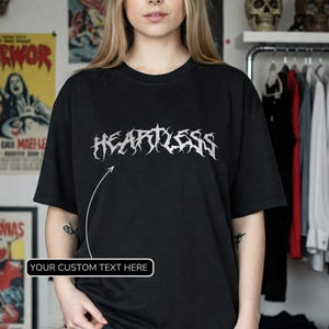 Camiseta personalizada de Death Metal, camiseta personalizada estilo Black Metal, camiseta de presente para banda de Heavy Metal, camiseta personalizada de aniversário para garotas góticas