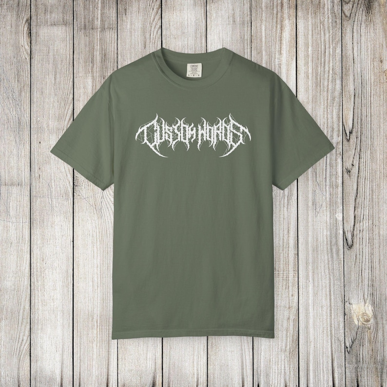 Personalized Death Metal Shirt, Custom Black Metal Style T-shirt, Heavy Metal Band Customizable T Shirt, Custom Gothic Girl Birthday Gift Moss