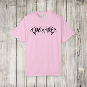 Personalized Death Metal Shirt, Custom Black Metal Style T-shirt, Heavy Metal Band Customizable T Shirt, Custom Gothic Girl Birthday Gift Blossom