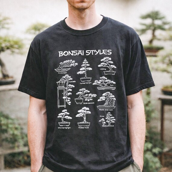 Bonsai Shirt, Styles Of Bonsai T-Shirt, Japanese Bonsai Art Lover Gift, Wabi Sabi Shirt, Bonsai Tree Gifts, Unisex Bonsai Clothing