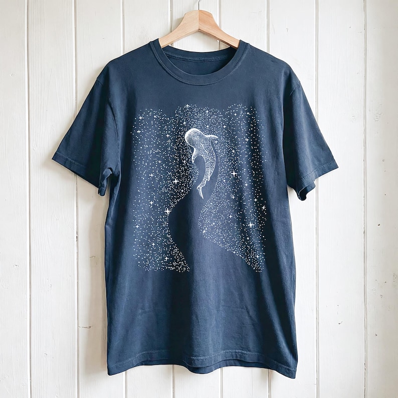 Whale Shark T-shirt For Ocean Lovers Gift Minimalist Sea Shirt Coconut Beachy Girl T Shirt Gift Sea Animals Shirt For Shark Lovers Navy
