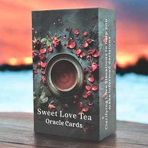 50% SALE HEUTE - Sweet Love Tea Orakel Karten Tarot Deck | Tarotkarten für Anfänger | Volles Orakel Kartenspiel ohne Anleitung
