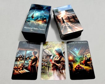 50% OFF TODAY - Pastoral Tales Tarot Cards Tarot Deck | Tarot Cards for Beginners | Full Oracle Deck With out Guidebook