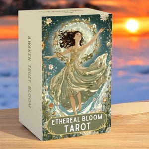 50% DE DESCUENTO HOY - Baraja de Tarot Flor Etérea / Cartas de Tarot para Principiantes / Baraja de Oráculo Completa (sin guía)