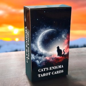 本日50%オフ - Cat's Enigma Tarot Cards タロットカード | 初心者向けタロットカード | ガイドブックなしのフルオラクルデッキ