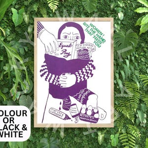 Famosa portada impresa de póster, Ver retro vintage rojo de la década de 1970 de la década de 1960, Derechos del feminismo feminista, característica brillante nueva decoración de arte de la sala de estar audaz