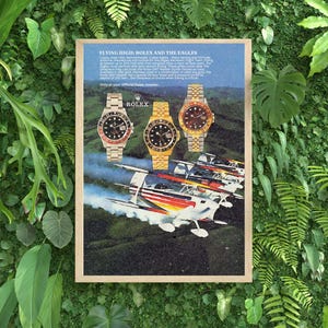 Vintage Black Watch Advertisement Poster Print - Multiple Sizes, canvas, vinyl, framed Home Decor Old Living Room Artwork Popular Aesthetic