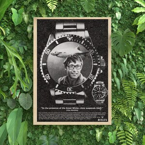Vintage Black Watch Advertisement Poster Print - Multiple Sizes, canvas, vinyl, framed Home Decor Old Living Room Artwork Popular Aesthetic