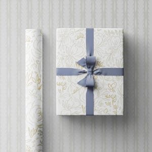 Papel de embrulho floral dupla face | Papel de embrulho de luxo | Artigos de papel de designer