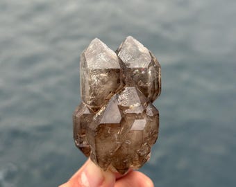 マダガスカル産レッドクレイエレスチャル68g ウィンドウクォーツ高透明度