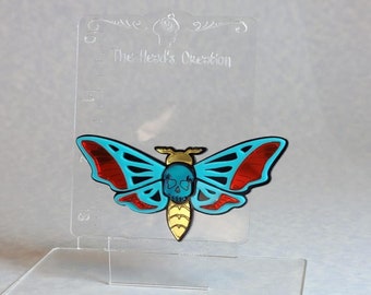 Moth of Darkness Acrylic Pin Brooch