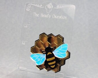 Busy as a Bumblebee Acrylic Pin Brooch